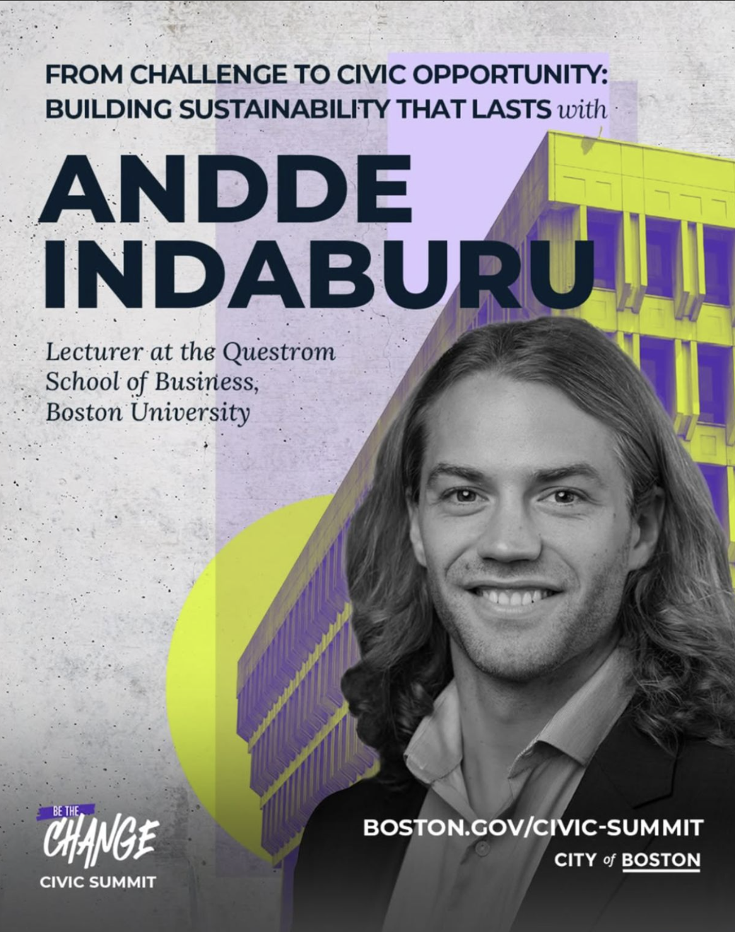 Boston Civic Summit event poster